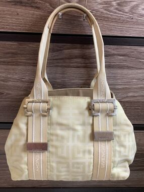 Givenchy Cream Monogram Nylon and Leather Tote